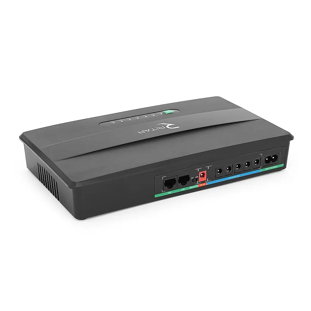 ДБЖ Green Wave-Ritar EcoPlus8100L-100W для роутерів/комутаторів/PON/POE, 5V/USB-2A, 12V/8A, 19V/5A, (16000mAh), Black, BOX, Q10 - фото 3