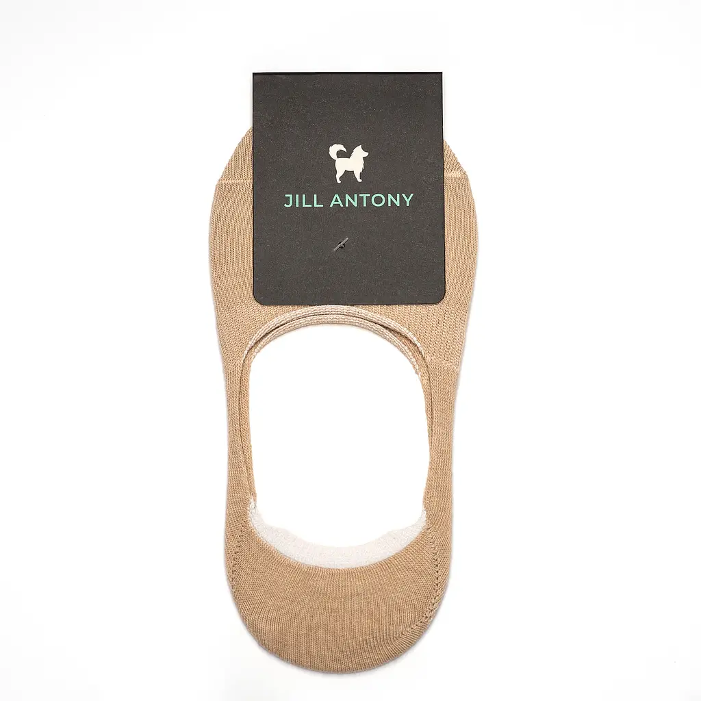 Безшовні дихаючі сліди з силіконом ORGANIC cotton JILL ANTONY 38-40 women's арт. 31001 35-37, Бавовна, Бежевий (телесний) - фото 3