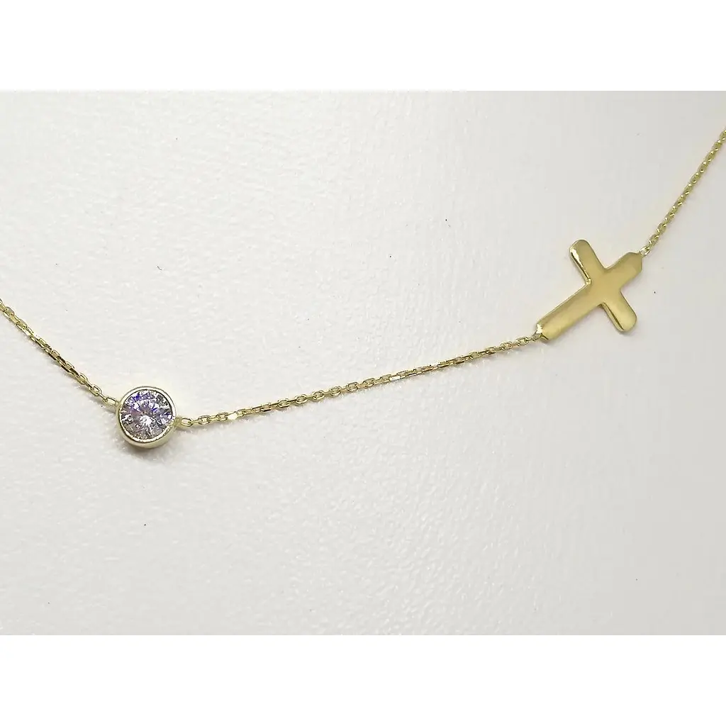 Золоте кольє Столична Ювелірна Фабрика з фіанітом. 350968Ж 45 - фото 2