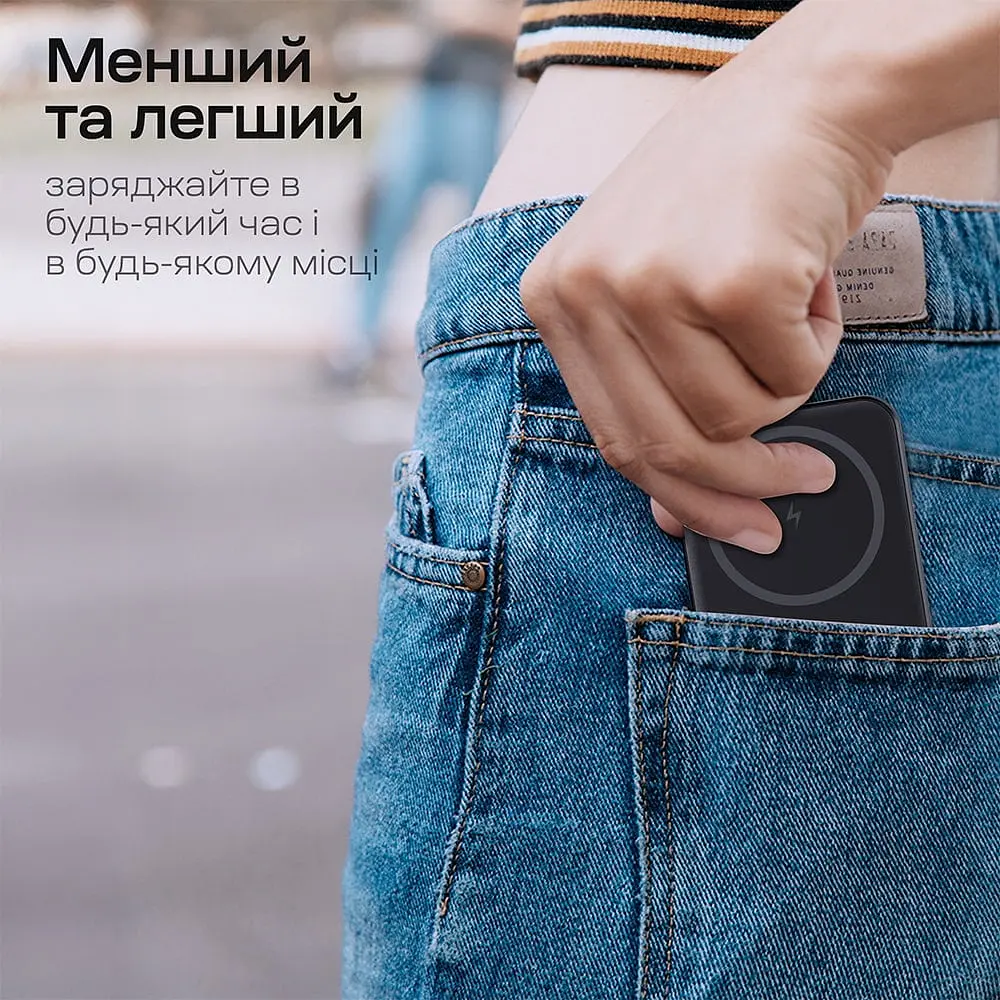 Повербанк 5000mAh Choetech B709 Black PD3.0 бездротова магнітна зарядка (43-00148) - фото 11