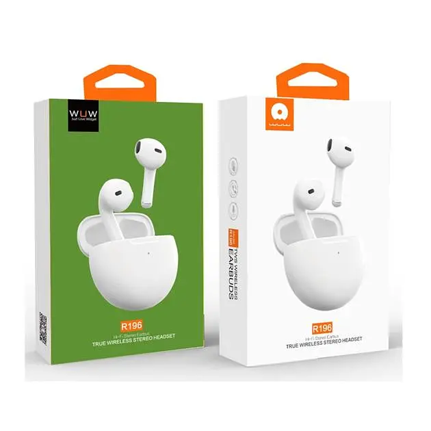 Беспроводные наушники WUW-R196, TWS, BT5.0, 30mAh, 180mAh, 4h, white - фото 4