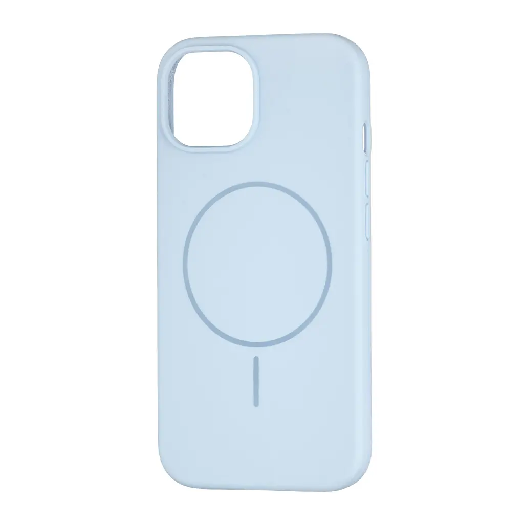 Чохол Silicone Case Full Cover with MagSafe iPhone 15 Mist Blue