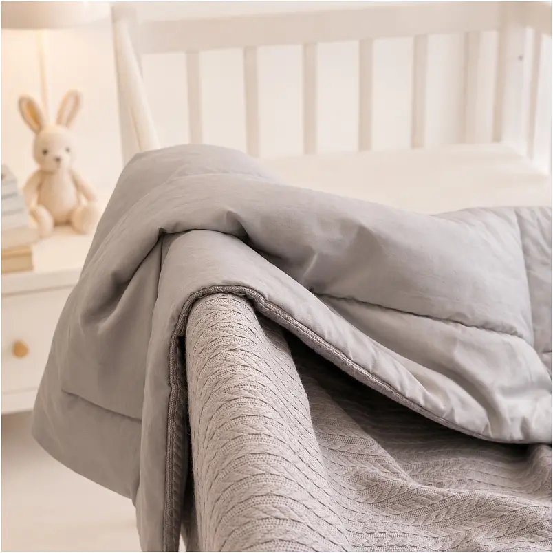 Плед дитячий MirSon Premium Pique Gray 110х140 см (2200013892564) - фото 5