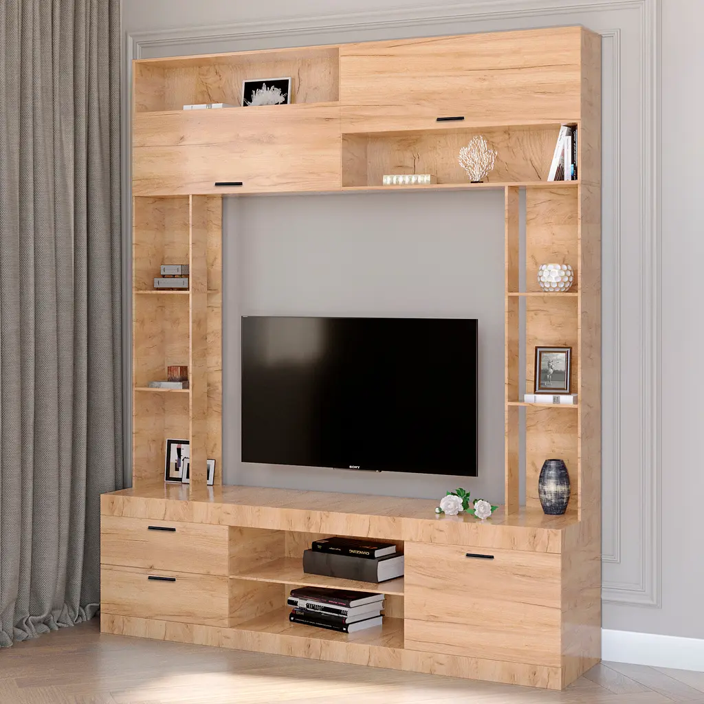 Стінка для вітальні Еверест Соната Дуб Крафт золотий (DTM-2714) - фото 2