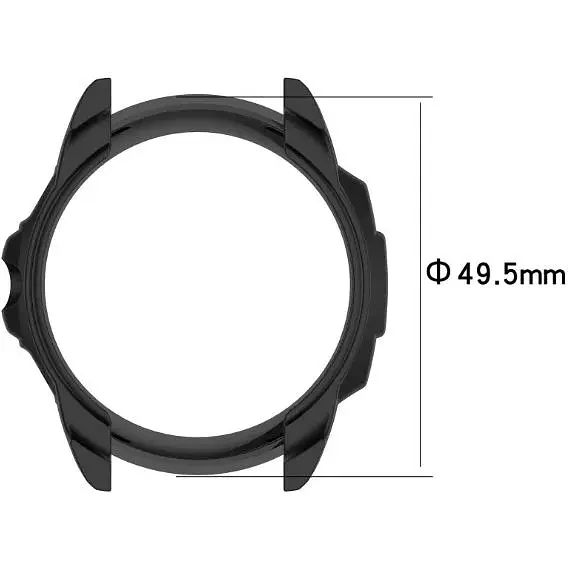 Чохол-бампер DK CDK Силікон Outlines для Garmin Forerunner 255S / 255S Music (016390) (black) - фото 4