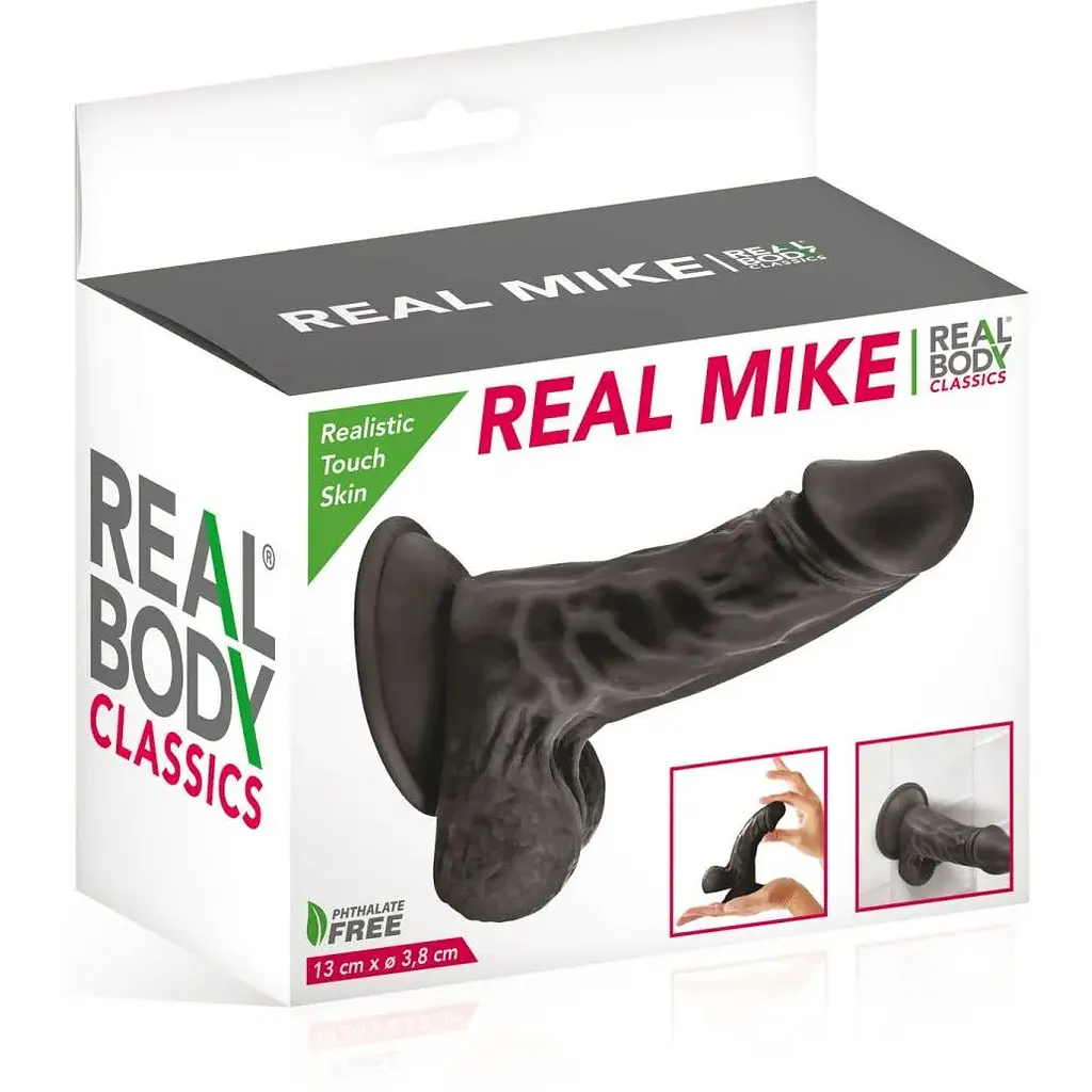 Фалоімітатор із присоскою Real Body - Real Mike Black - фото 2