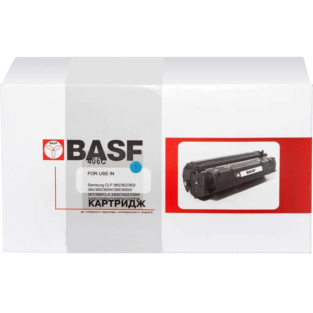 Картридж тон. BASF для Samsung CLP-365/CLX-3305/3305FN аналог CLT-C406S Cyan ( 1000 ст.) (BASF-KT-C406S-CLP365) - фото 2