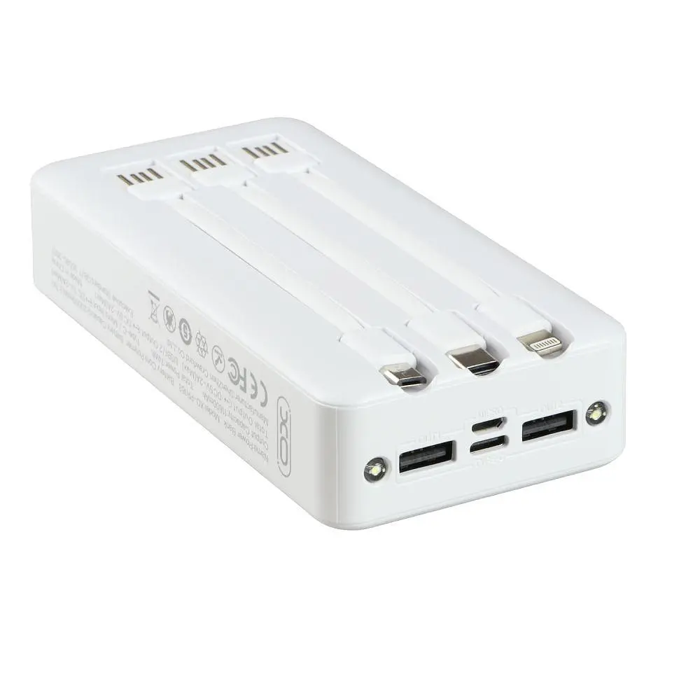 Универсальная мобильная батарея XO PR163 20000mAh (Белый) - фото 4