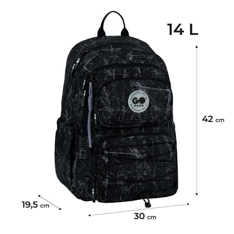 Рюкзак GoPack Education 120M-3 Shadow Черно-серый (GO26-120M-3) - фото 2