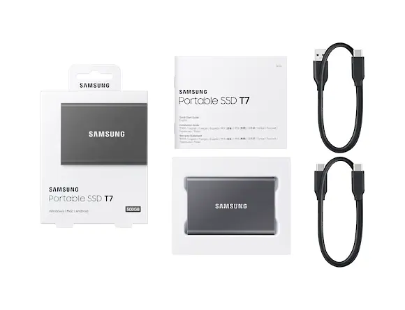 Портативний SSD Samsung 1TB USB 3.2 Gen 2 Type-C T7 teh0024701 - фото 9