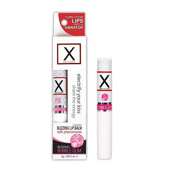 Стимулюючий бальзам для губ унісекс з феромонами Sensuva X on the Lips Bubble Gum