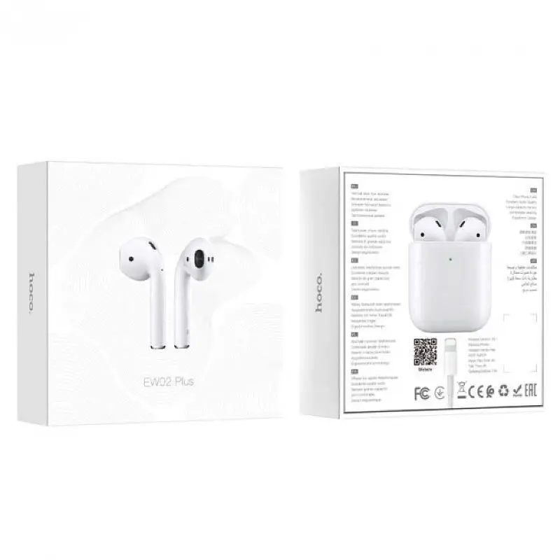 Навушники бездротові Hoco EW02 Plus True wireless BT headset білі - фото 3