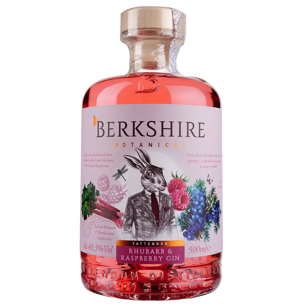 Джин Berkshire Botanical Rhubarb & Raspberry Gin, 40,3%, 0,5 л - фото 2