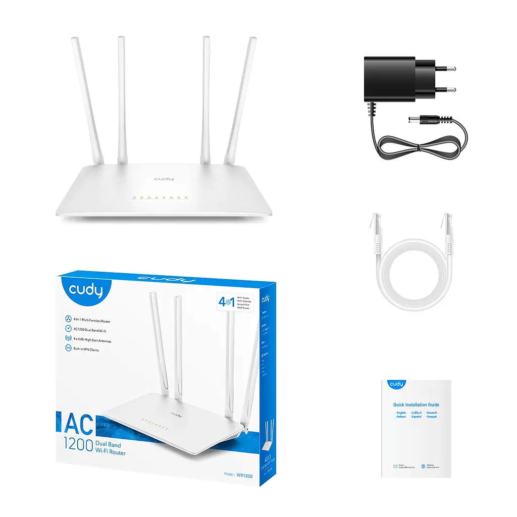 WiFi 5 маршрутизатор Cudy WR1200 дводіапазонний AC1200 (73-00514) - фото 6
