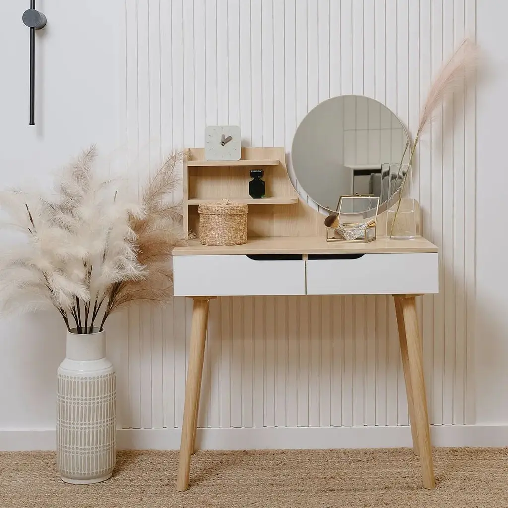 Туалетний столик Jumi Scandi з шухлядами світлий бук - фото 6