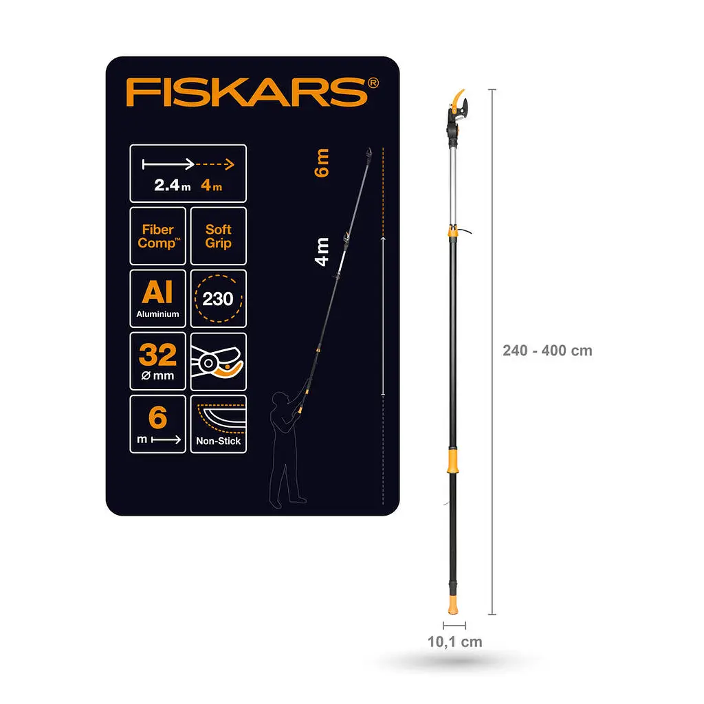 Набір для обрізки Fiskars: секатор Solid P121 + гілкоріз PowerGear UPX86 (1023624-Н62) - фото 2