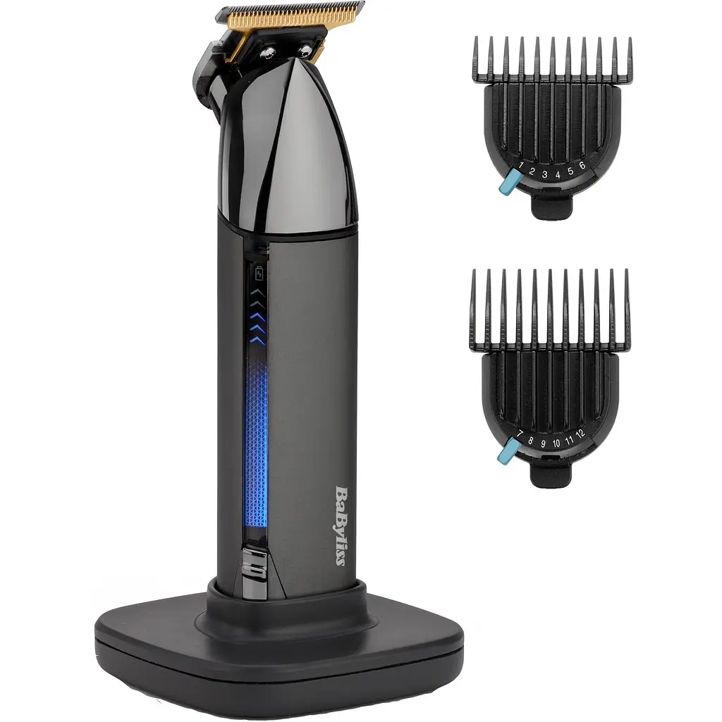 Тример Babyliss Super-X Metal Black Edition для вусів та бороди чорно-сірий (T991E) - фото 3