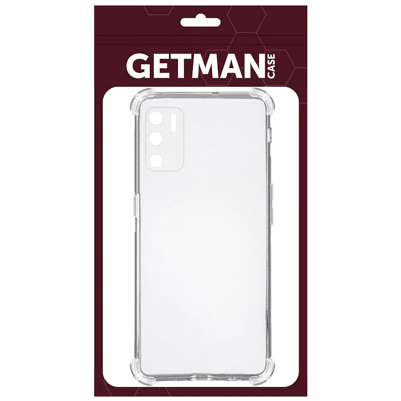 TPU чохол GETMAN Ease logo посилені кути Full Camera для Oppo A16s / A16 / A54s Безбарвний (прозорий) - фото 6