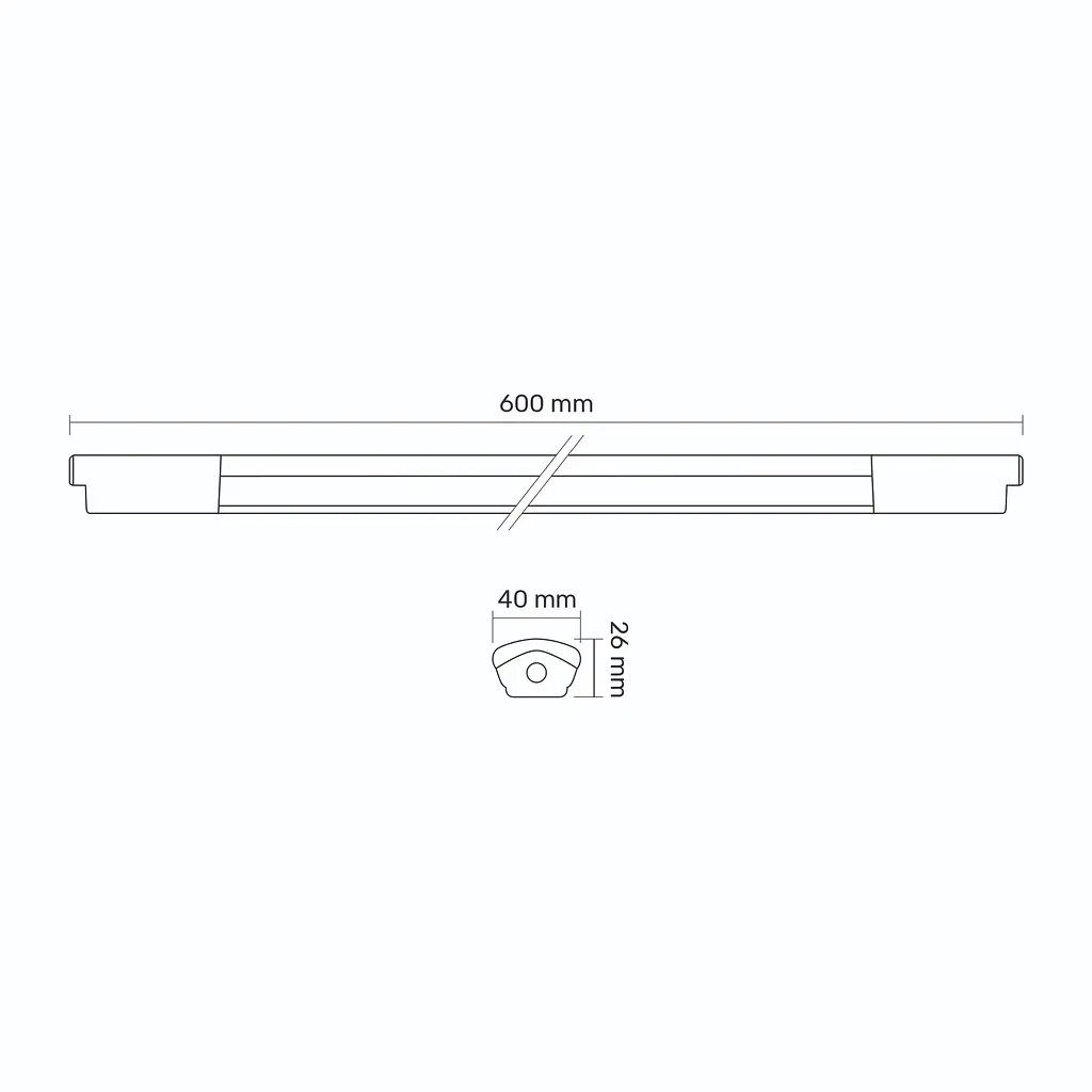 LED світильник IP65 лінійний Titanium магістральний 18W 0.6М 6500K білий (TL-BNWL-18066) - фото 2