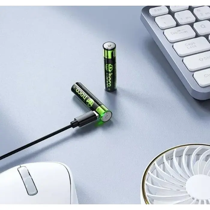 Акумулятори мініпальчик AAA 1200mAh 2 шт. з роз'ємом Type-C HOCO JA4 - фото 4