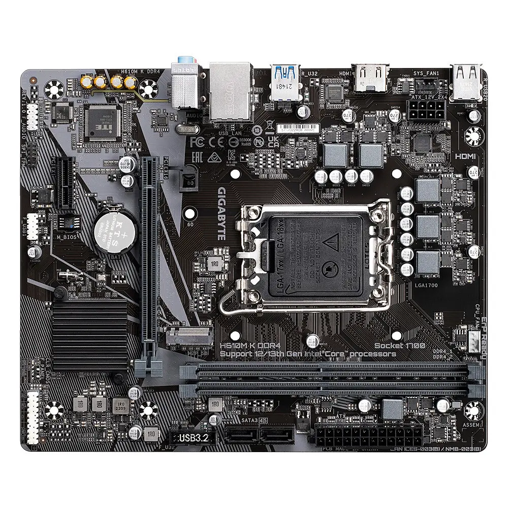Материнская плата Gigabyte H610M K DDR4 Socket 1700 - фото 5