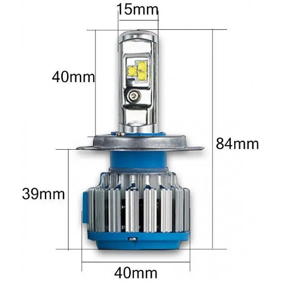 Автолампи XPRO T1 H4 LED надяскраві світлодіодні 6000К 50W 2 шт. (MER-11144) - фото 4