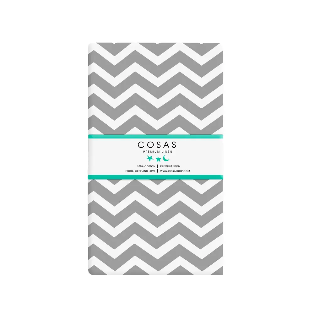 Простирадло на резинці Cosas Zigzag 140х200х20 см (ZigGrey_140х200x20) - фото 3