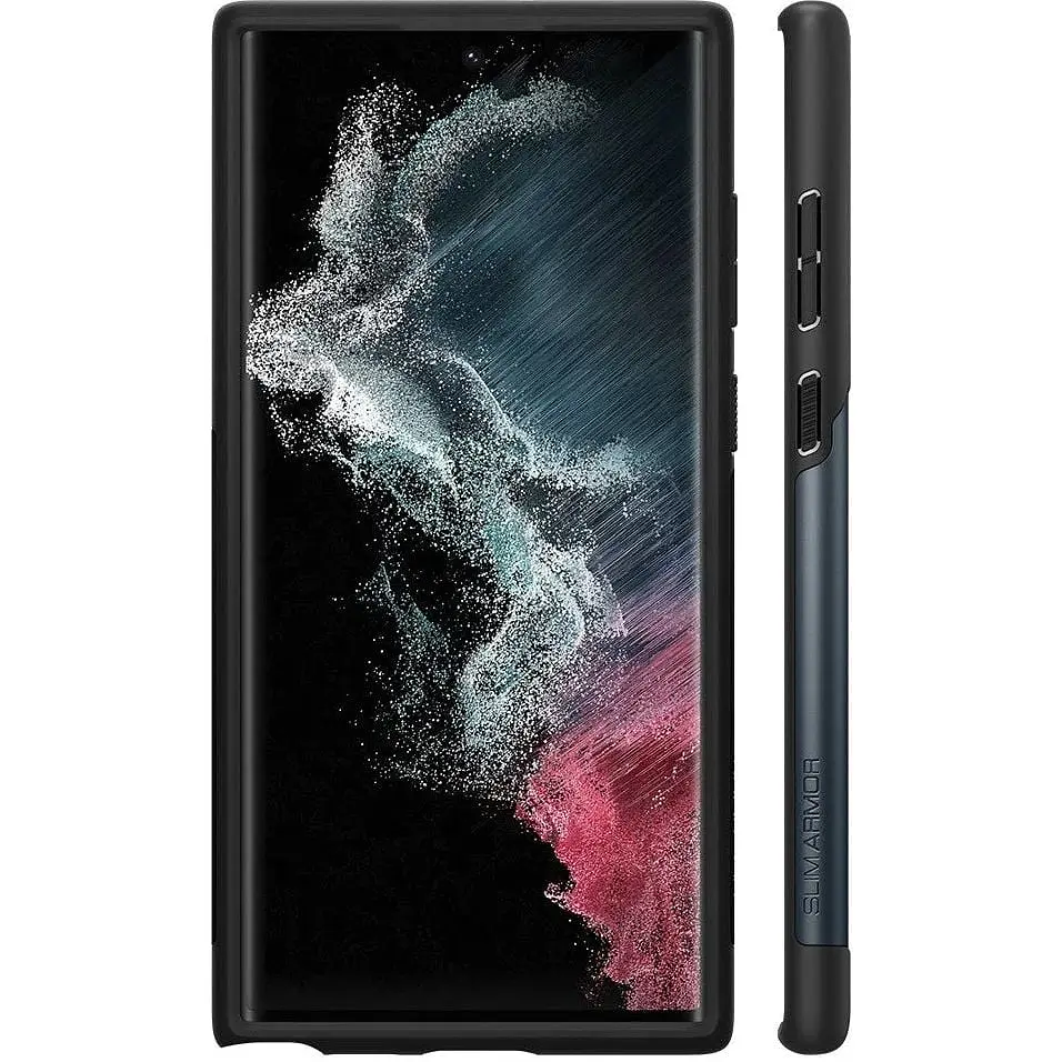Чехол с подставкой Spigen Slim Armor для Samsung Galaxy S22 Ultra Slate ACS03944 - фото 10