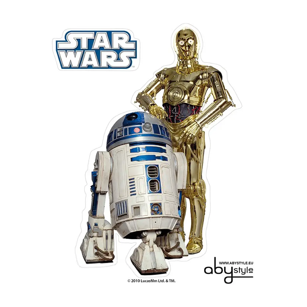 Стікер-наклейка ABYstyle Star Wars — R2-D2/C3PO 16х11 см / 2 аркуші (ABYDCO160) - фото 2