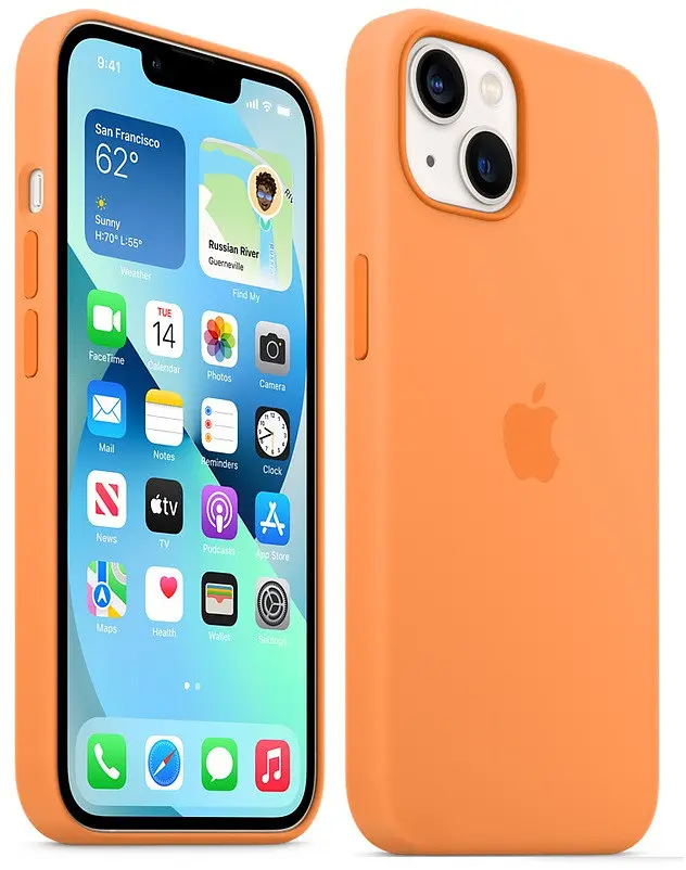 Чохол силіконовий Silicone Case MM243ZE/A MagSafe (Original) для Apple iPhone 13 (6.1") Marigold - фото 4