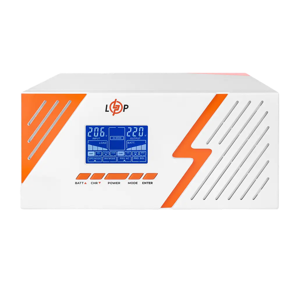 ДБЖ з правильною синусоїдою 12V LPM-PSW-1500VA (1050Вт) White - фото 2