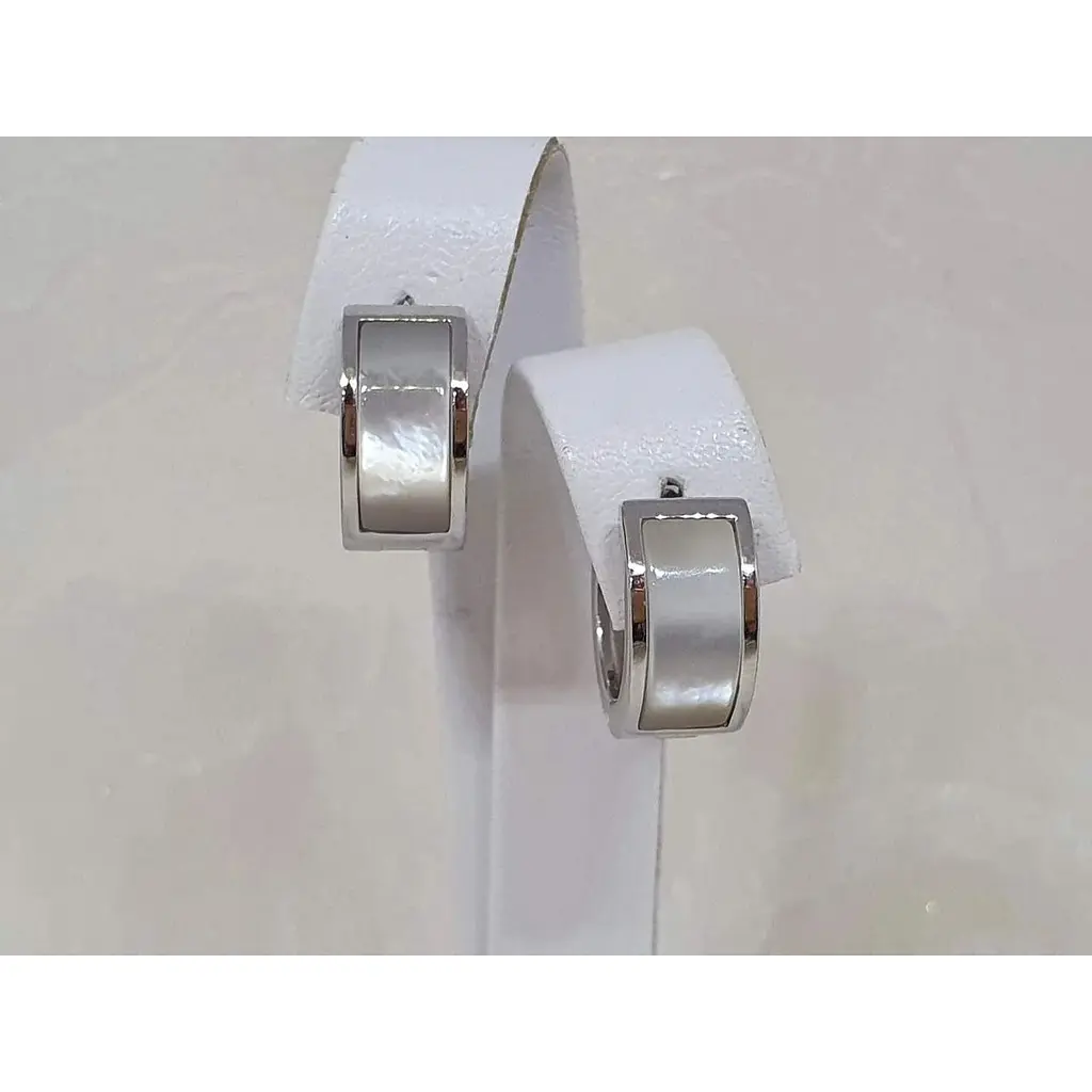 Срібні сережки Аметист з перламутром 1156512 - фото 5