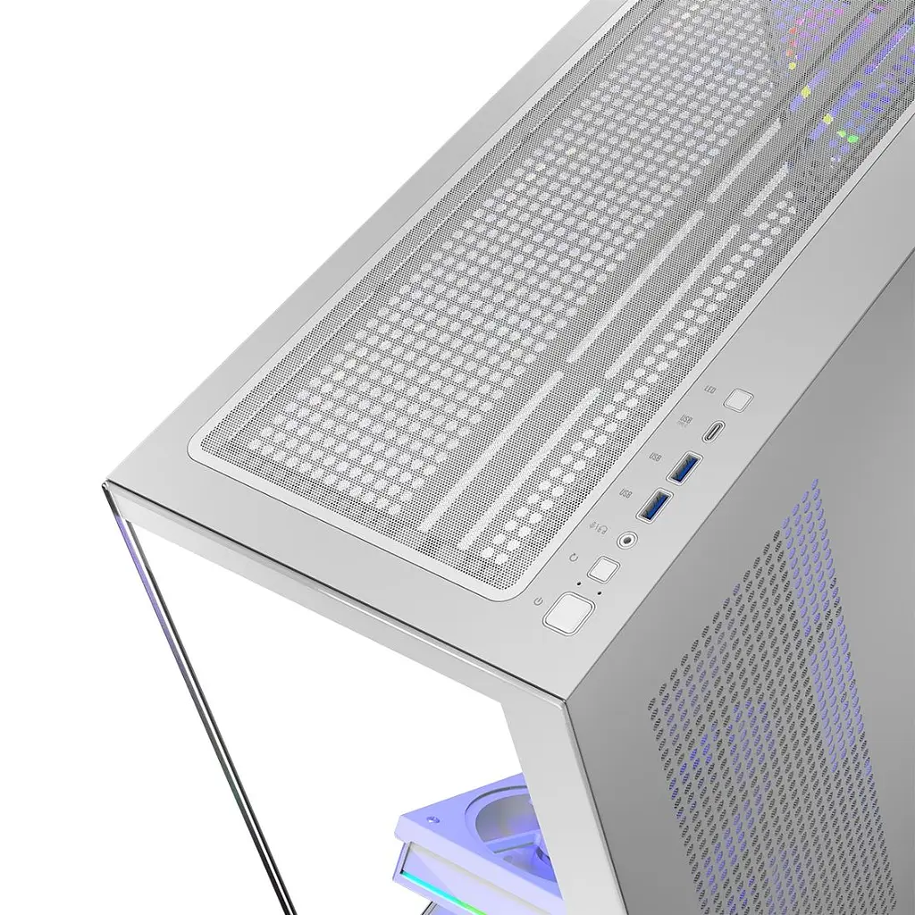 Корпус Modecom VOLCANO STELLAR ARGB MIDI 5x120 мм fans WHITE без БЖ ATX (AT-STELLAR-5F-ARGB-20) - фото 5