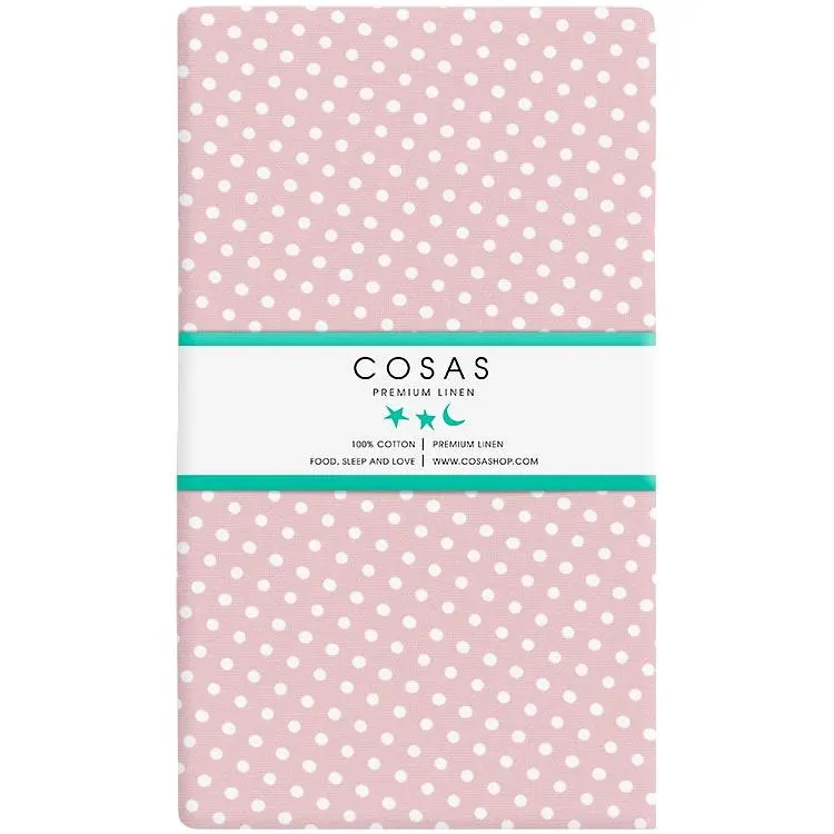 Набір простирадл на резинці Cosas B&R Dots 60х120х12 см (SetSheet_DropBeige_DropPink_120x60) - фото 2