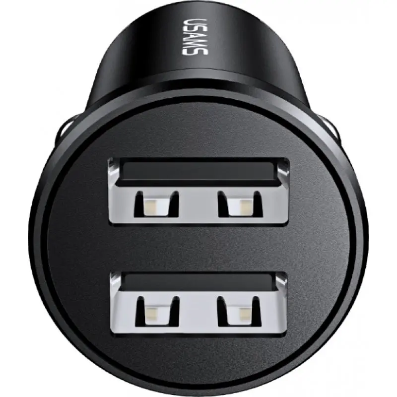 Автомобильное зарядное устройство Usams US-CC114 C20 2.4A Dual USB Black (6958444924731) - фото 3