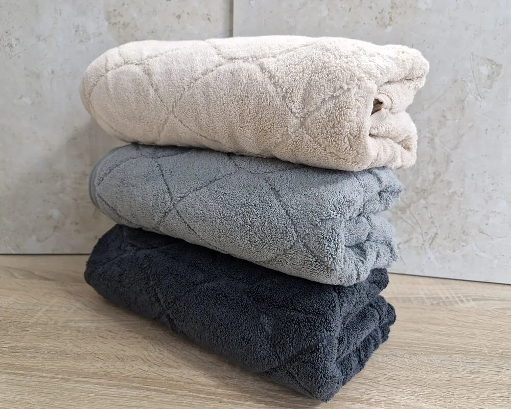 Набір турецьких махрових рушників Cestepe MicroCotton Premium 3 штуки 70x140 Voli 2 щільність 600 г/м2 - фото 4