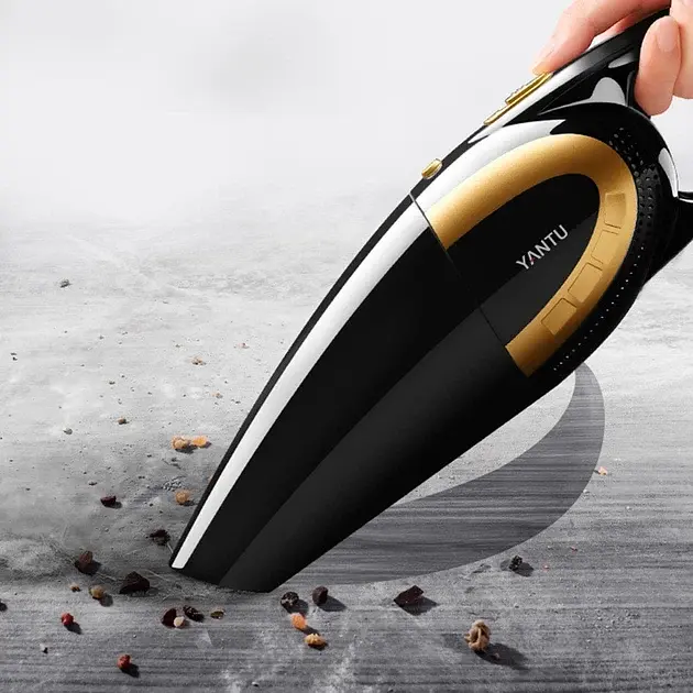 Автомобільний пилосос YANTU E03 Black + Gold 80 Вт НЕРА фільтр - фото 4
