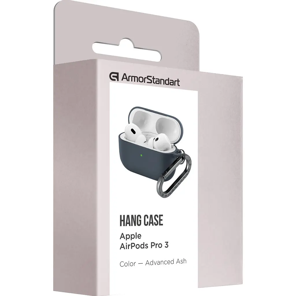Чехол ArmorStandart Hang Case для Apple AirPods Pro 3 Advanced ash (ARM88270) [149491] - фото 3