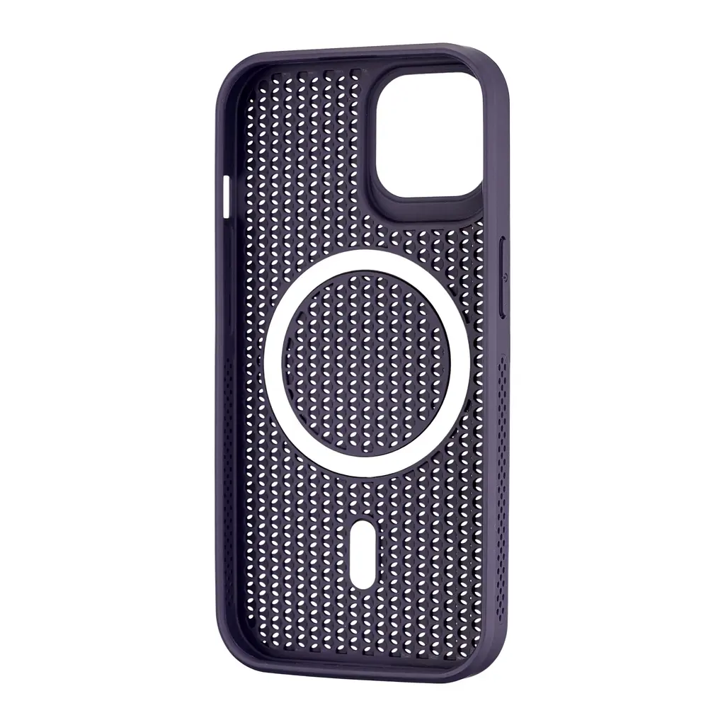 Чохол Silicone Cooling Сase with MagSafe iPhone 15 Purple - фото 3