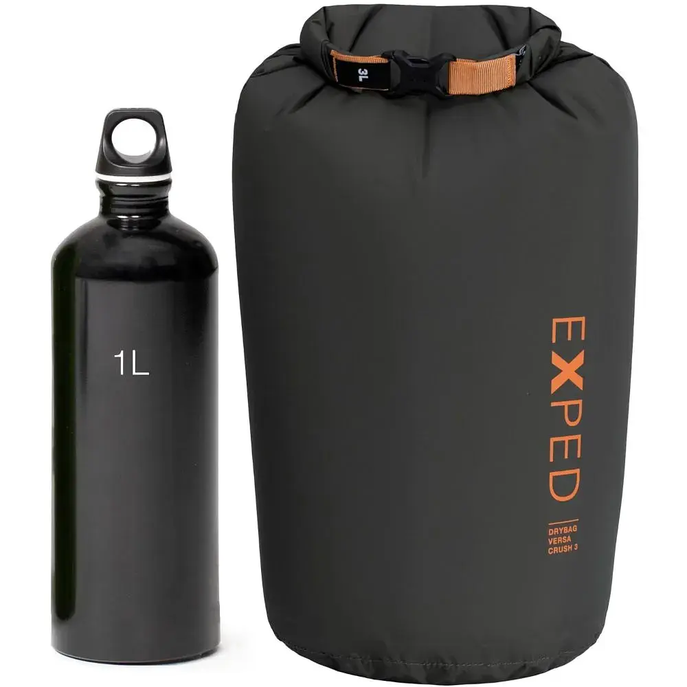 Гермомешок Exped Drybag Versa Crush 3 черный - фото 2