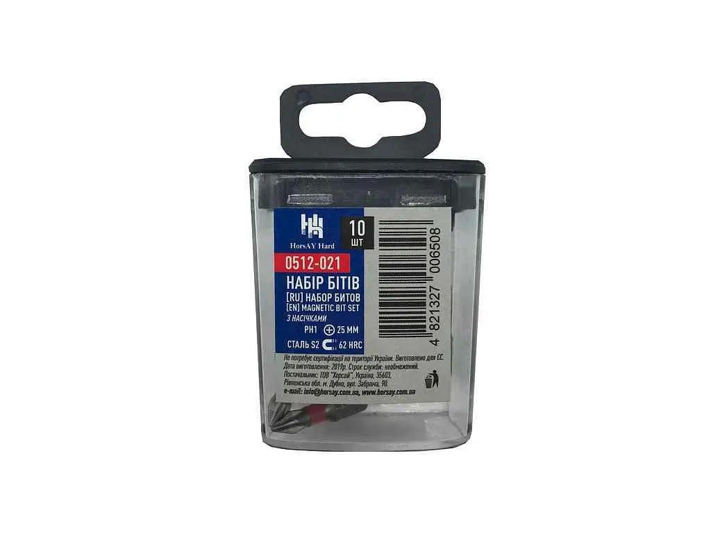 Набір біт HORSAY HARD L=25мм хрестова PH1 0512-021
