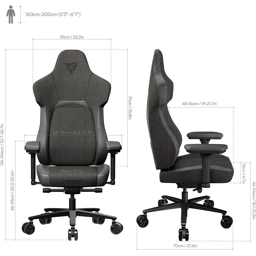 Геймерське крісло TX3 Core Loft Black (TEGC-2056101.11) [145363] - фото 10