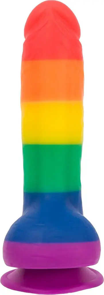 Радужный фаллоимитатор Addiction - JUSTIN - 8" - RAINBOW, 20,3 см, силикон - фото 2