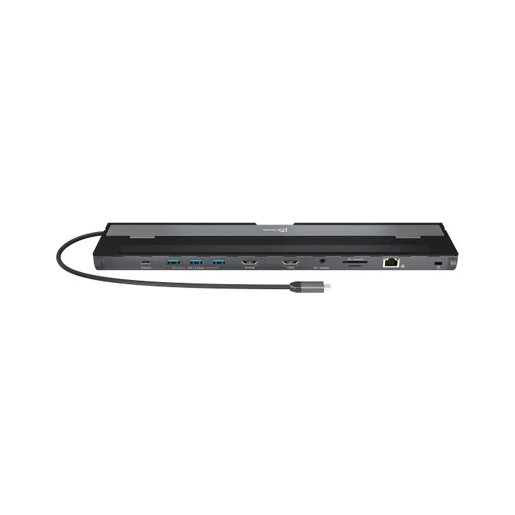 Порт-реплікатор J5create Dock-Station USB-C 10-in-1 (HDMI/PD/USB-A/USB-C/LAN/картридер/audio) (JCD542-N) - фото 2
