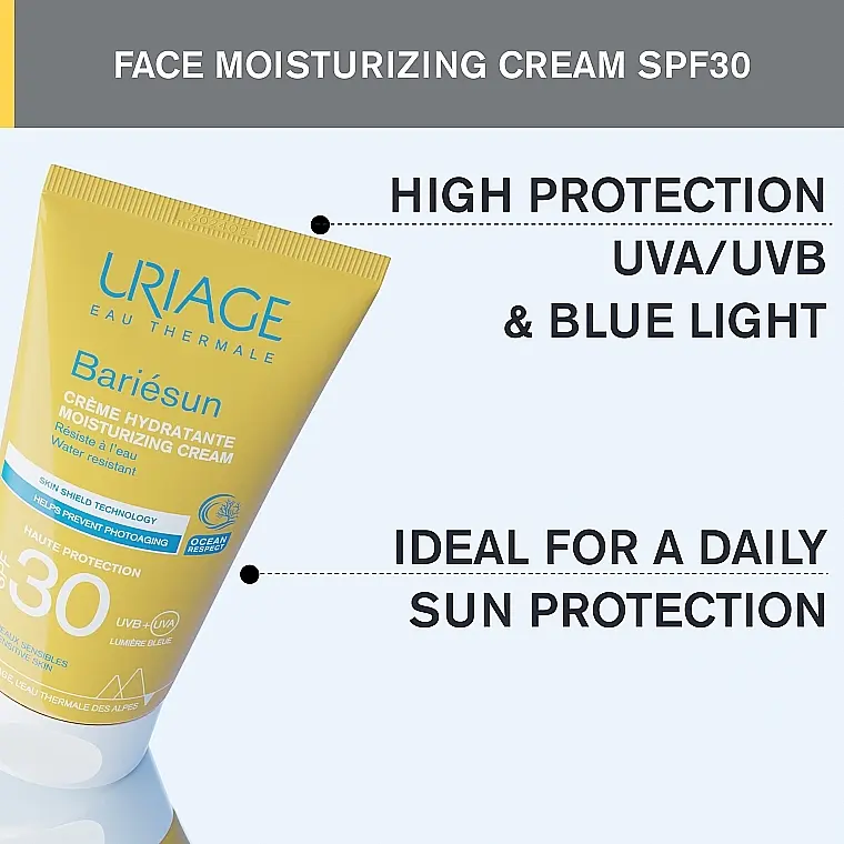 Уцінка. Сонцезахисний зволожуючий крем Uriage Bariesun SPF30 50 мл  - фото 6