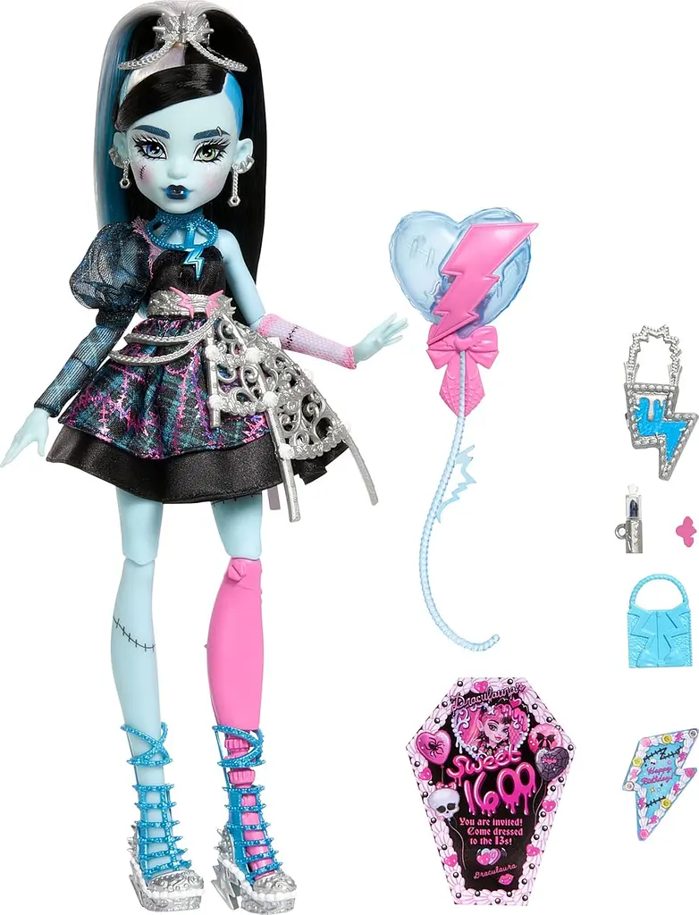 Лялька Монстер Хай Френкі Штейн Страх який солодкий день народження Monster High Frankie Stein JBG75 Mattel JBG75 - фото 3