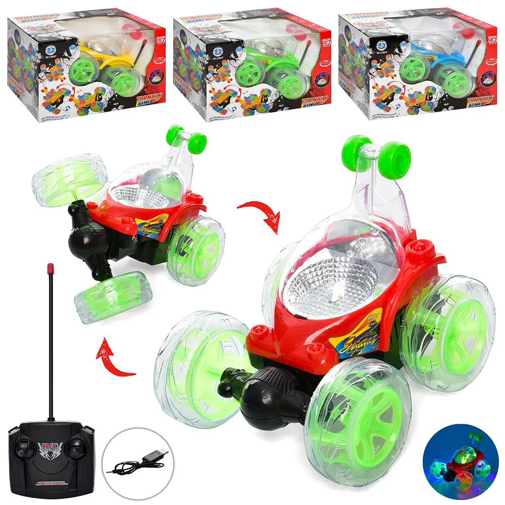 Машина на радіокеруванні 18 см трюкова музика світло USB в асортименті 3048 - фото 2