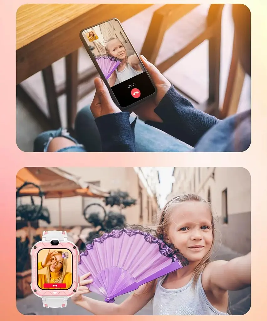 Дитячий смарт годинник Lemfo K39 на Android OS з 16GB пам'яті, 4G SIM-картою, YouTube, TikTok, Google, WhatsApp, прослушкою та GPS геолокацією Рожевий - фото 10