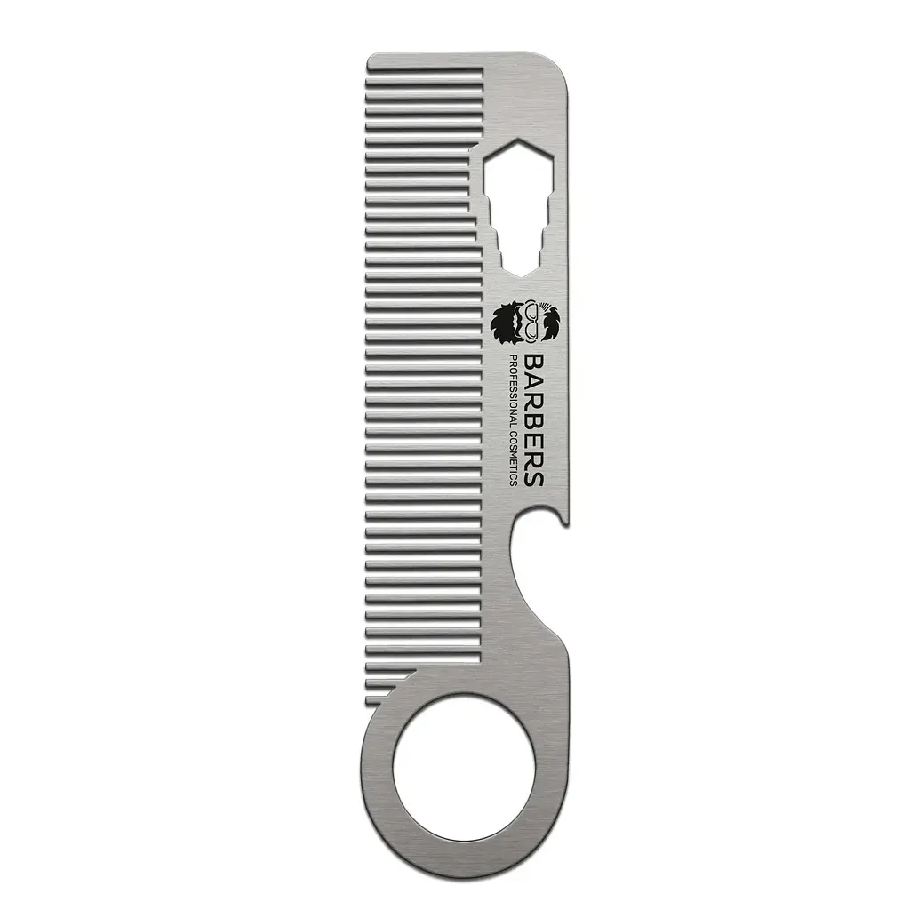 Металевий гребінець для бороди та волосся Barbers Metal Comb