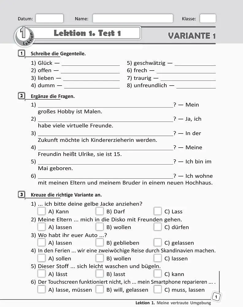 Німецька мова. 10 клас. Тестовий зошит до підручника «Dеutsch lernen ist super!» - фото 2
